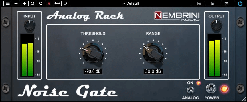 Nembrini Audio – Analog Rack Noise Gate v2.0.0 x64 VST VST3 AAX [FREE] 门限降噪-VST5-娱乐音频资源分享平台
