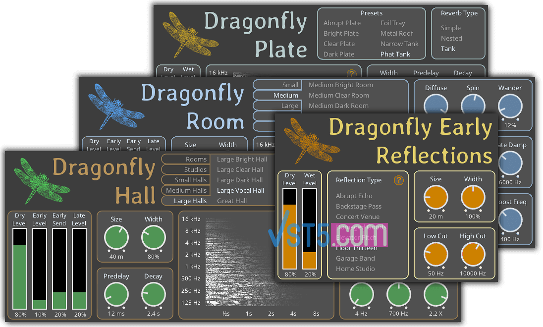 Dragonfly Reverb v3.2.5 x86 x64 高质量免费蜻蜓混响-VST5-娱乐音频资源分享平台