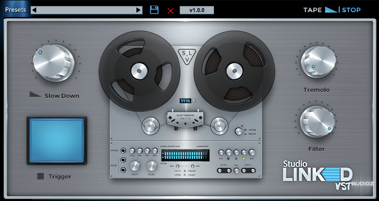 StudioLinked TapeStop FX v1.0 RETAiL -DECiBEL  磁带骤停插件-VST5-娱乐音频资源分享平台