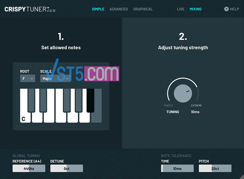 CrushedPixel CrispyTuner v1.0.12 CE-VR  高音校正插件-VST5-娱乐音频资源分享平台