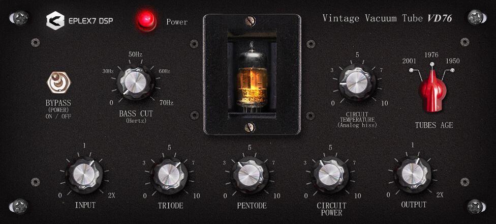 Eplex7 DSP Vintage Vacuum Tube VD76 v1.0.0-R2R   真空管插件-VST5-娱乐音频资源分享平台