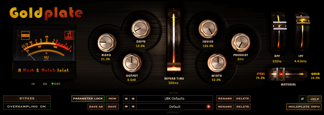 Kush Audio Goldplate v1.0.2-R2R  比较强大的一款混响-VST5-娱乐音频资源分享平台